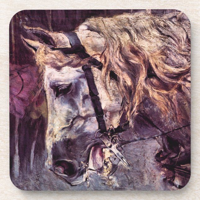 Posavasos Cabeza de caballo por Giovanni Boldini, Arte Vinta (Frente)