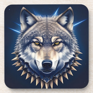 Posavasos Cabeza de Lobo Intenso Salvaje Decoración Moderna