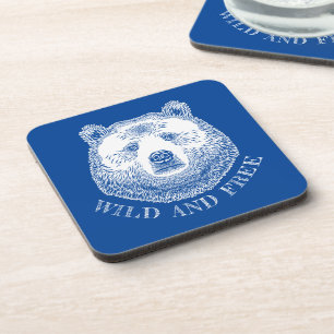 Posavasos Cabeza De Oso, Silvestre Y Libre, Ilustracion Derr