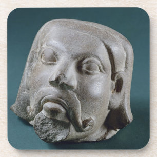 Posavasos Cabeza pulimentada de un extranjero, Sarnath, 3ro