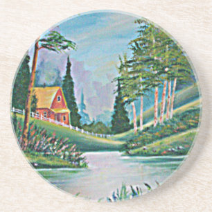 Posavasos Cabina con pintura de aceite de flujo