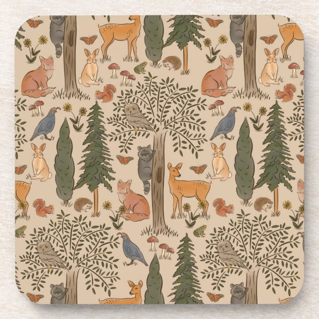 Posavasos Cabincore Woodland Forest Animals (Frente)