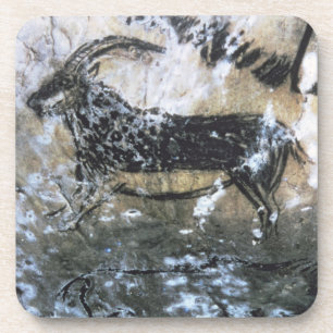 Posavasos Cabra o gamuza, pintura de la roca en el cuarto