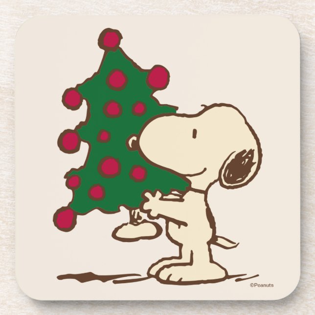 Posavasos Cacahuetes | Árbol de Navidad Snoopy (Frente)