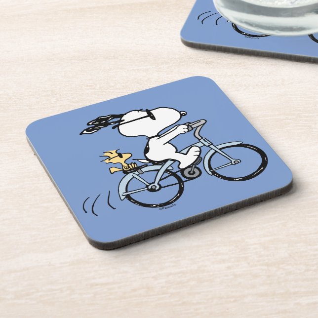 Posavasos Cacahuetes | Bicicleta Snoopy & Woodstock (Lado Izquierdo)