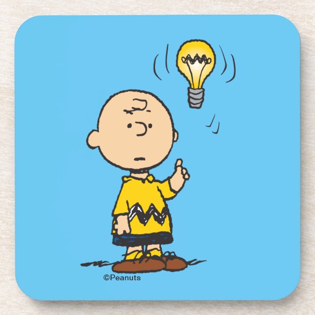 Posavasos Cacahuetes | Idea de Charlie Brown sobre la bombil (Frente)