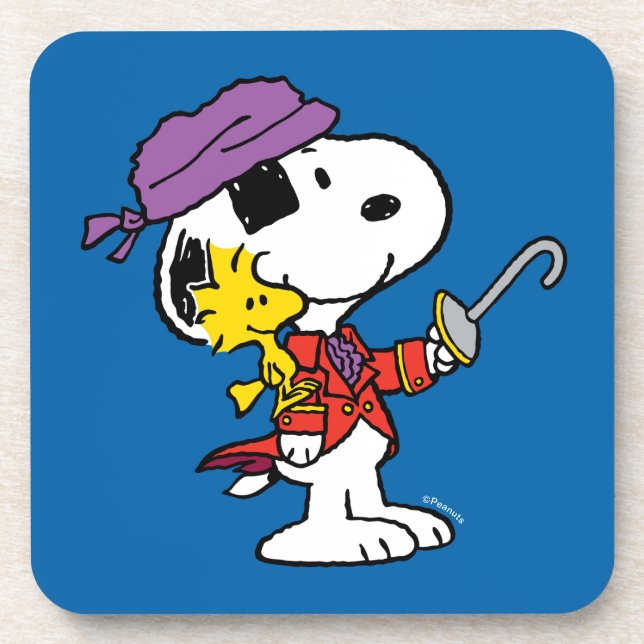 Posavasos Cacahuetes | Piratas de Snoopy y Woodstock (Frente)
