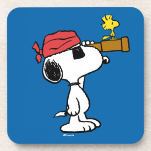 Posavasos Cacahuetes   Pirate Snoopy y Woodstock