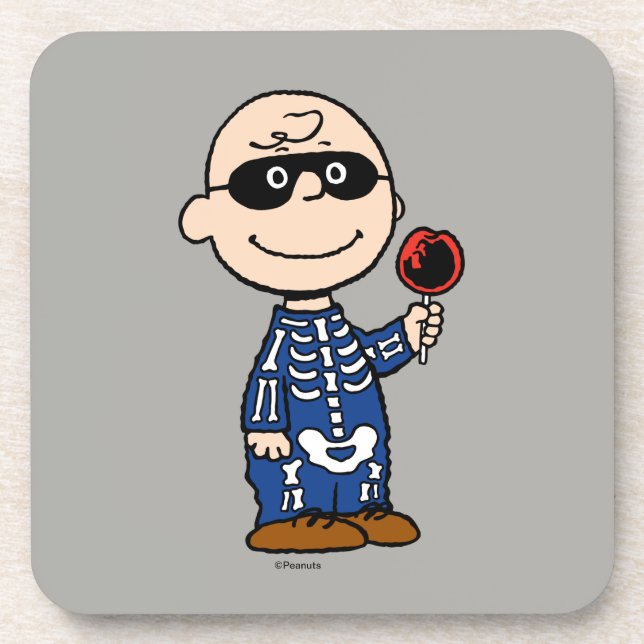 Posavasos Cacahuetes | Skeleton Charlie Brown (Frente)