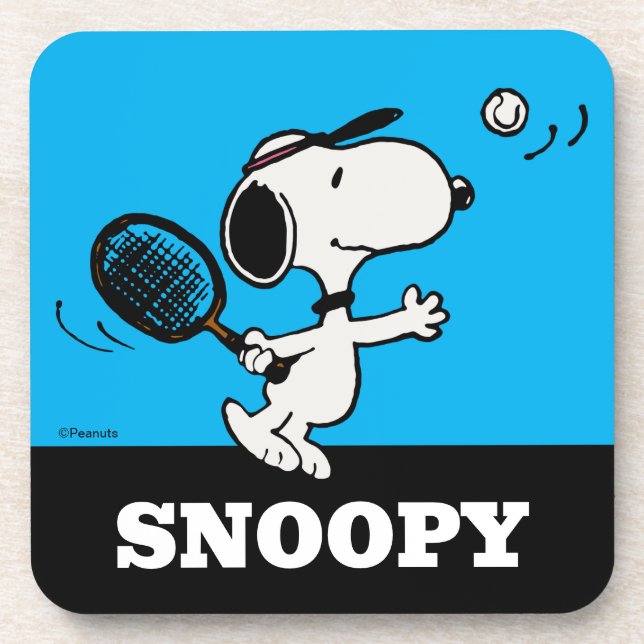 Posavasos Cacahuetes | Snoopy Juega Al Tenis (Frente)