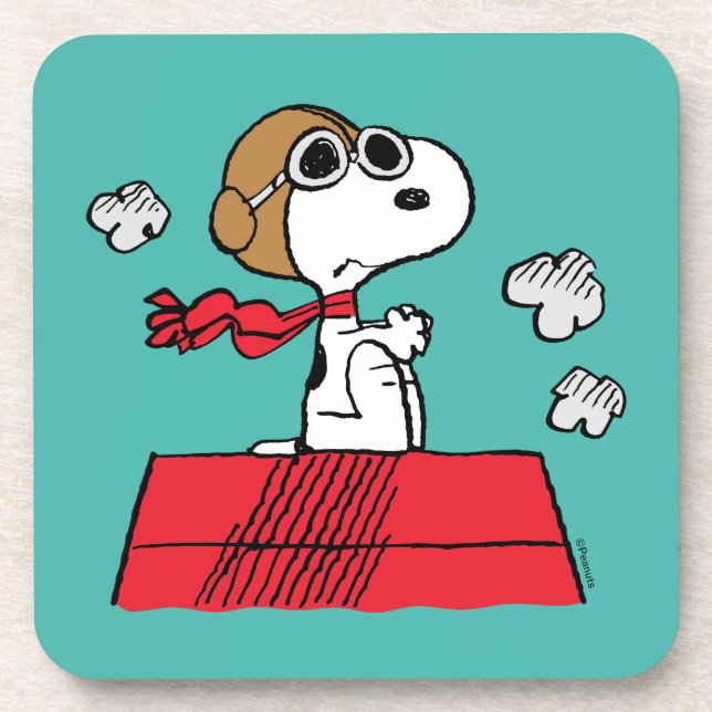 Posavasos Cacahuetes | Snoopy the Flying Ace (Frente)