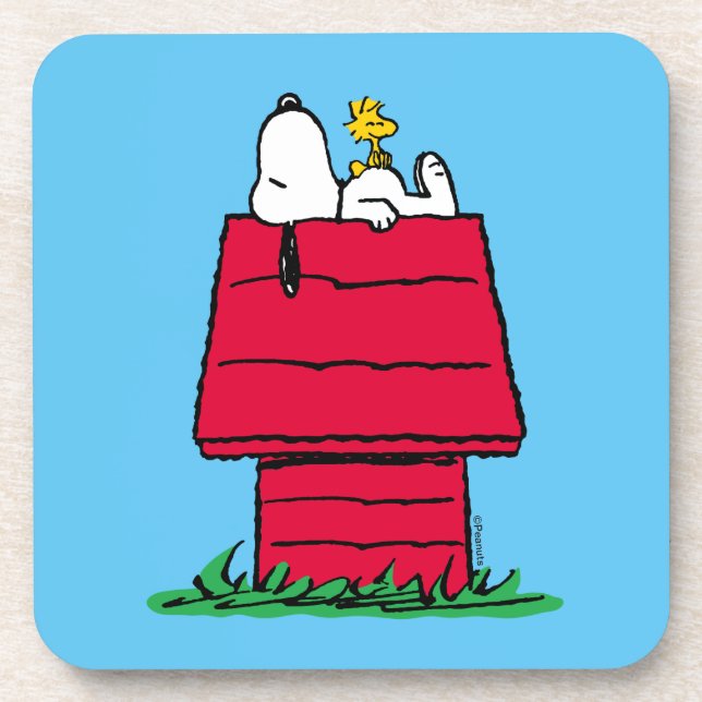 Posavasos Cacahuetes | Snoopy & Woodstock Doghouse (Frente)