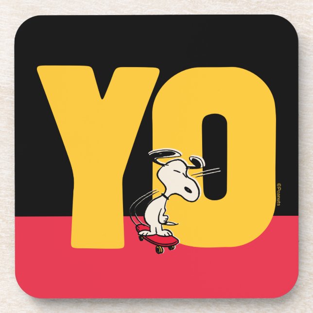 Posavasos Cacahuetes | Snoopy YO Skateboard (Frente)