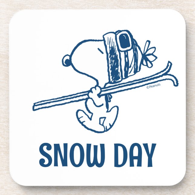 Posavasos Cacahuetes | Viaje en Ski Snoopy (Frente)