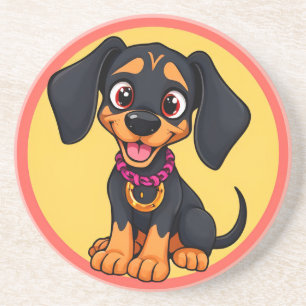 Posavasos Cachorro de dibujos animados adorable