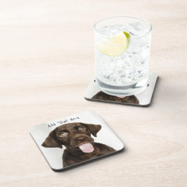 Posavasos Cachorro de Labrador de Chocolate