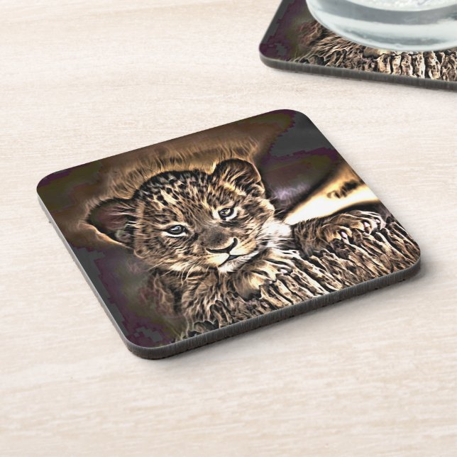 Posavasos Cachorro de león lindo (Lado Izquierdo)
