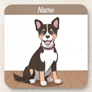 Posavasos Cachorro Marrón Feliz