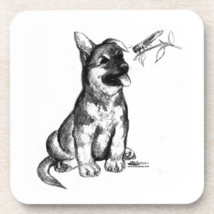 Posavasos Cachorro y saltamontes