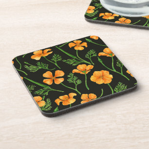 Posavasos Cachorros de California, flores de verano, volunta