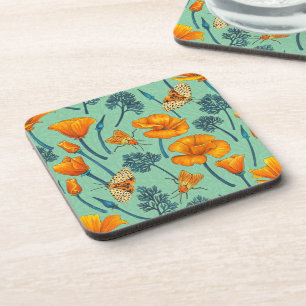 Posavasos Cachorros y polillas de California en jade