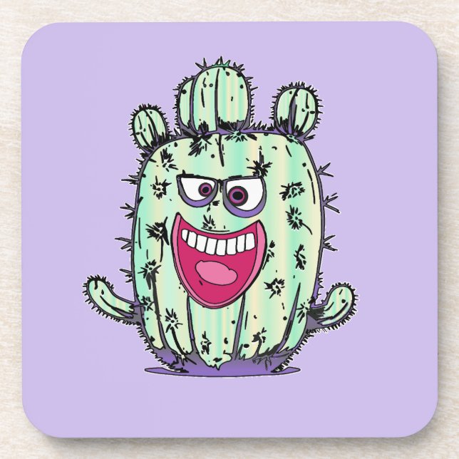 Posavasos Cactus con actitud (Frente)