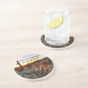 Posavasos Cactus Inspirador del desierto de Arizona Sunset