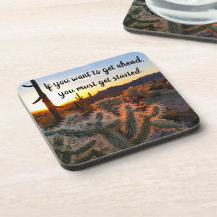 Posavasos Cactus Inspirador del desierto de Arizona Sunset