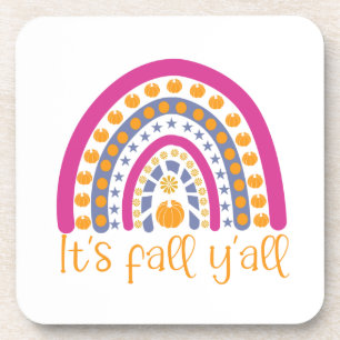 Posavasos Cae el arcoiris de calabaza