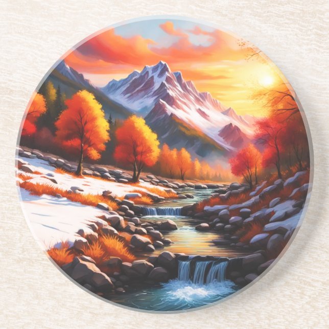 Posavasos Caer en el invierno (Frente)