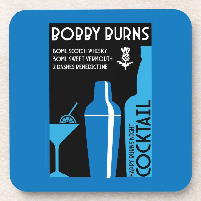 Posavasos Café Bobby Burns Whiskey (Frente)