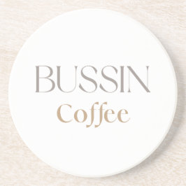 Posavasos Café Bussin, regalo divertido para amantes de la c