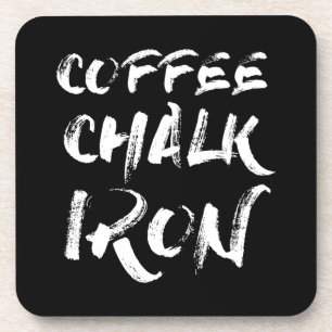 Posavasos Café, Chalk e Hierro, divertida experiencia motiva