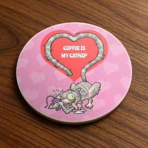 Posavasos Café Crazy Cat Es Mi Alternativa Al Catnip Dibujo