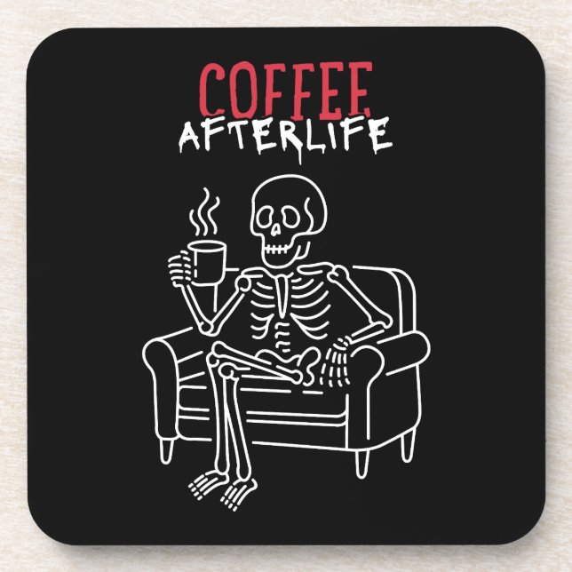 Posavasos Café después de la vida - Skeleton Mug (Frente)