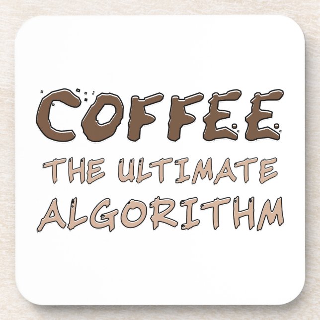 Posavasos Café El Algoritmo Definitivo Divertido Programador (Frente)