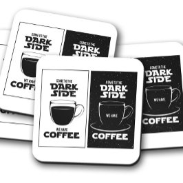 Posavasos Café lateral oscuro | Juego audaz de la escayola d