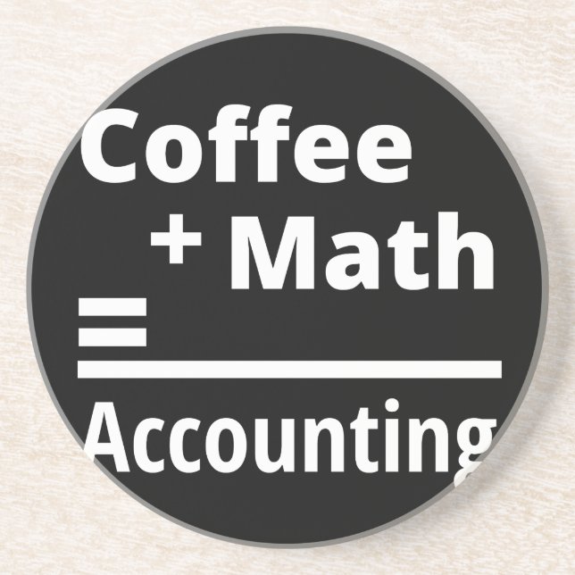 Posavasos Café + matemáticas = contabilidad (Frente)