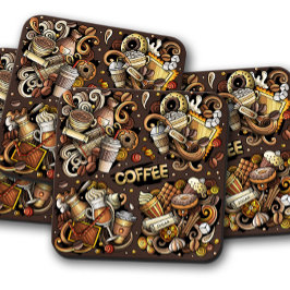 Posavasos Café Medley Cups | Catastro de Cork de café variad