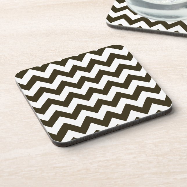 Posavasos Café Mocha Neutral Chevron (Lado Izquierdo)