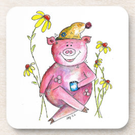 Posavasos Café para beber cerdo delicioso