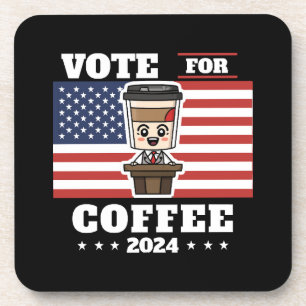 Posavasos Café para presidente, vota por café