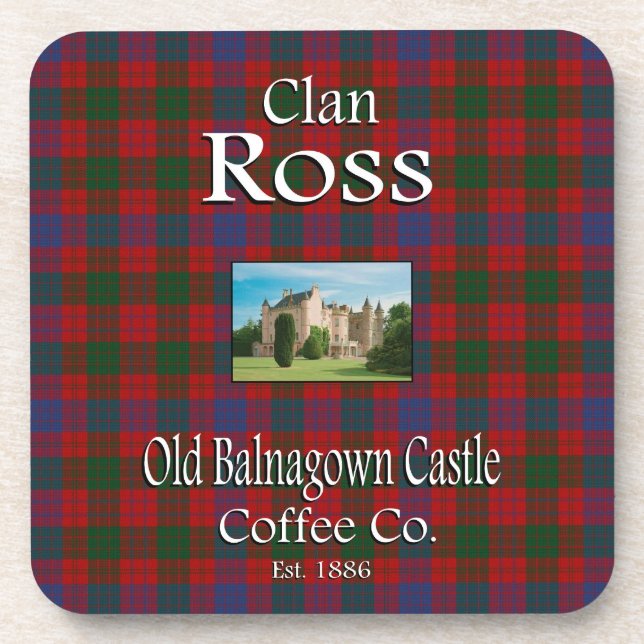 Posavasos Café viejo Co. del castillo de Ross Balnagown del (Frente)