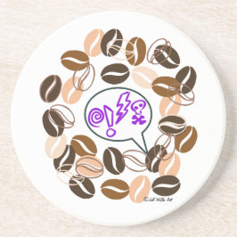 Posavasos CAFÉ y CUSSIN' de Jeff Willis Art