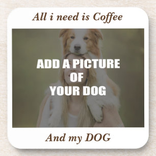 Posavasos Café y mi Cojín decorativo de perro
