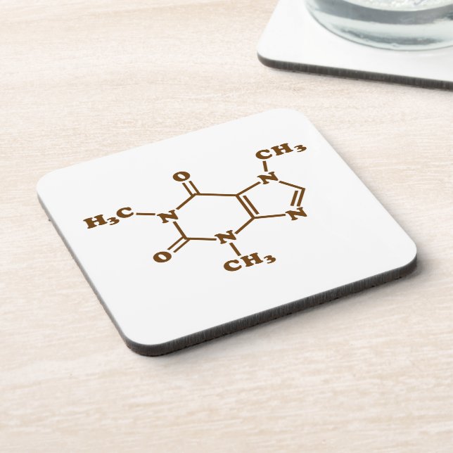 Posavasos Cafeína Café Fórmula Química Molecular (Lado Izquierdo)