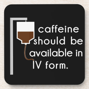 Posavasos cafeína en IV, humor de enfermeras