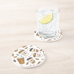 Posavasos Cafés, Frijoles, Amante del Café, Corazones