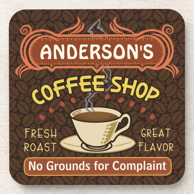 Posavasos Cafetería con Mug Crea tu Propia Personalización (Frente)