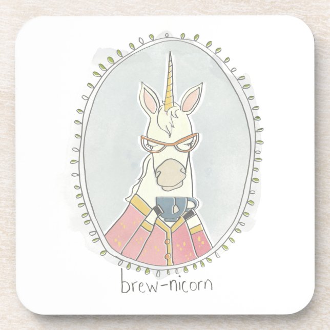 Posavasos Caffeinated Cutie | Brew Unicorn (Frente)
